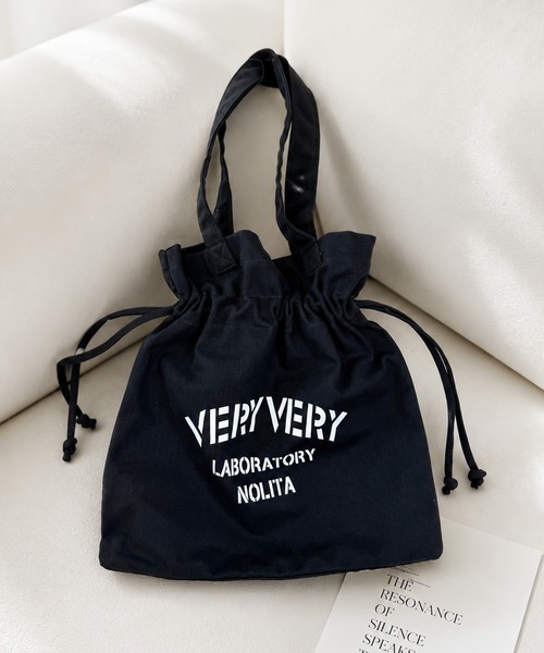 NOLITA LABORATORY(ノリータラボラトリー)の「【 NOLITA / ノリータ 】2WAY 巾着キャンバストートバッグ A4収納可能 肩掛け 通勤 通学 マザーズバッグ サブバッグ(ショルダーバッグ・レディース・ブラック・FREE)」の1枚目の写真