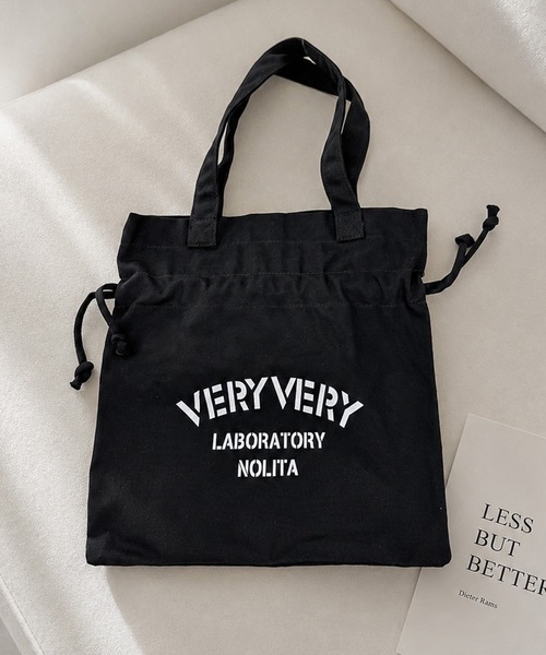 NOLITA LABORATORY(ノリータラボラトリー)の「【 NOLITA / ノリータ 】2WAY 巾着キャンバストートバッグ A4収納可能 肩掛け 通勤 通学 マザーズバッグ サブバッグ(ショルダーバッグ・レディース・ブラック・FREE)」の7枚目の写真