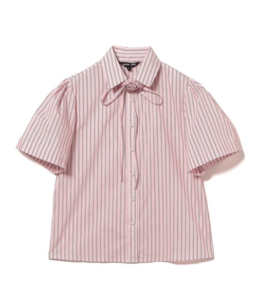 Sister Jane(シスタージェーン)の「sister jane / Marta Stripe Boxy Shirt(シャツ/ブラウス・レディース・ピンク・SMALL)」の2枚目の写真