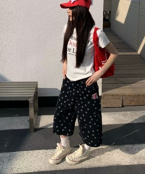 Ritzy（リッツィー）の「ドット柄 デニム 7 分ワイドパンツ（その他パンツ・レディース・ブラック・M/S）」の11枚目の写真