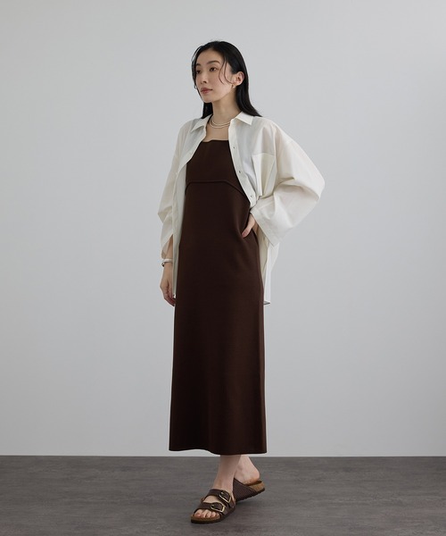 SALON adam et rope'(サロン アダム エ ロペ)の「シアーコットンオーバーシャツ(シャツ/ブラウス・レディース・ブラック/ピンク系その他/キナリ・FREE)」の21枚目の写真