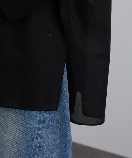 SALON adam et rope'(サロン アダム エ ロペ)の「シアーコットンオーバーシャツ(シャツ/ブラウス・レディース・ブラック/ピンク系その他/キナリ・FREE)」の8枚目の写真