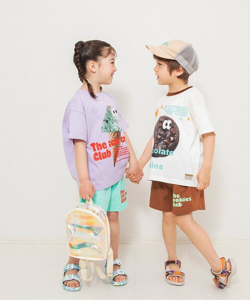 BREEZE（ブリーズ）の「楽しいバリエーション半袖Tシャツ_セットアップ可（Tシャツ/カットソー・キッズ・ピンク/アイボリー/イエロー/ブルー/ラベンダー/ブラック/ブラウン/サックスブルー/グリーン/レインボー・100/140/110/120/130/90/80）」の14枚目の写真