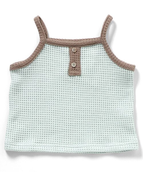 BREEZE（ブリーズ）の「ワッフルキャミ_セットアップ可（キャミソール・キッズ・サックスブルー/アイボリー/ピンク・80/110/100/90/140/130/120）」の10枚目の写真