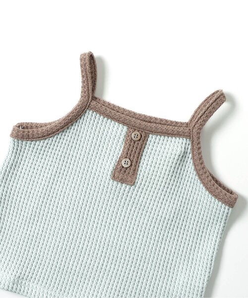 BREEZE（ブリーズ）の「ワッフルキャミ_セットアップ可（キャミソール・キッズ・サックスブルー/アイボリー/ピンク・80/110/100/90/140/130/120）」の14枚目の写真