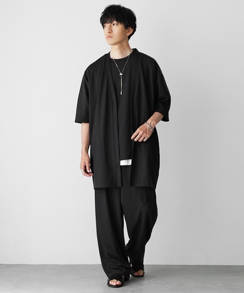 MinoriTY(マイノリティ)の「【MinoriTY】マイクロプリーツ3ピースセットアップ メンズ セットアップ 夏服 ユニセックス 半袖(セットアップ・メンズ・ブラック/ライトグレー/ブルー・L/M/S)」の8枚目の写真