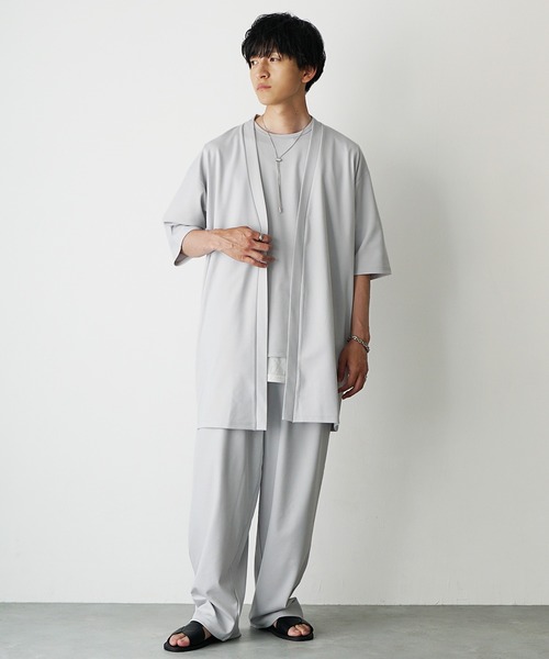 MinoriTY(マイノリティ)の「【MinoriTY】マイクロプリーツ3ピースセットアップ メンズ セットアップ 夏服 ユニセックス 半袖(セットアップ・メンズ・ブラック/ライトグレー/ブルー・L/M/S)」の11枚目の写真