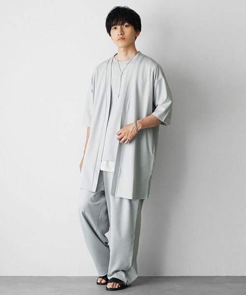 MinoriTY(マイノリティ)の「【MinoriTY】マイクロプリーツ3ピースセットアップ メンズ セットアップ 夏服 ユニセックス 半袖(セットアップ・メンズ・ブラック/ライトグレー/ブルー・L/M/S)」の12枚目の写真