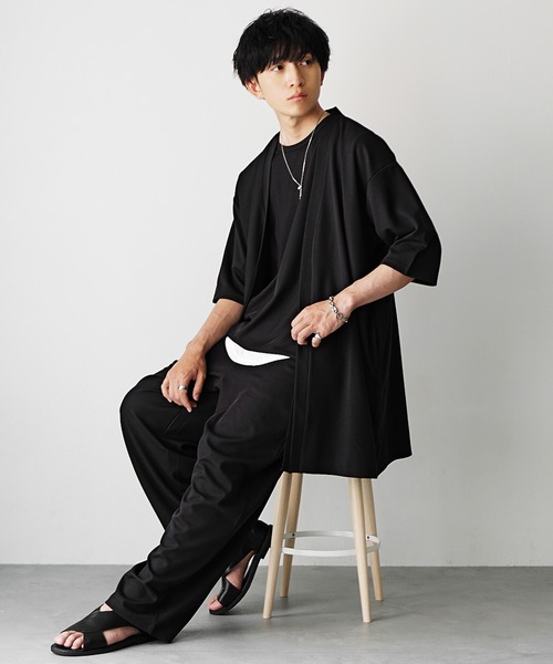 MinoriTY(マイノリティ)の「【MinoriTY】マイクロプリーツ3ピースセットアップ メンズ セットアップ 夏服 ユニセックス 半袖(セットアップ・メンズ・ブラック/ライトグレー/ブルー・L/M/S)」の6枚目の写真