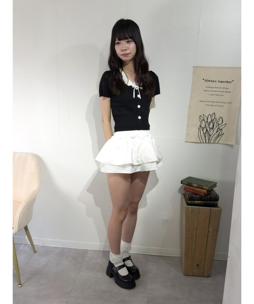 marcydorn（マーシードルン）の「セーラーカラー風リブトップス レディース（ニット/セーター・レディース・ホワイト/ブラック・ONE SIZE）」の11枚目の写真