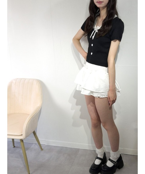 marcydorn（マーシードルン）の「セーラーカラー風リブトップス レディース（ニット/セーター・レディース・ホワイト/ブラック・ONE SIZE）」の15枚目の写真