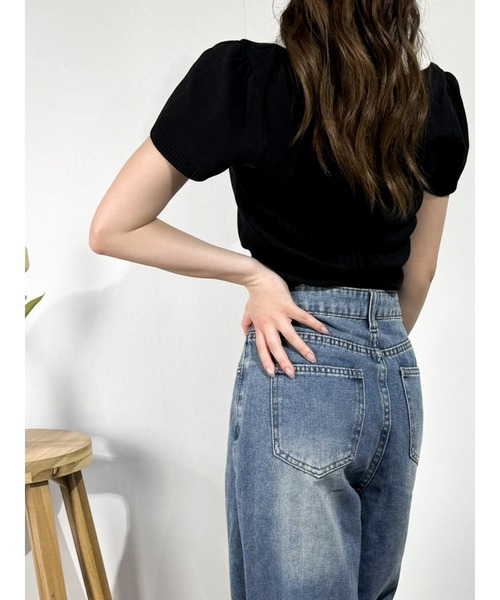 marcydorn（マーシードルン）の「セーラーカラー風リブトップス レディース（ニット/セーター・レディース・ホワイト/ブラック・ONE SIZE）」の18枚目の写真
