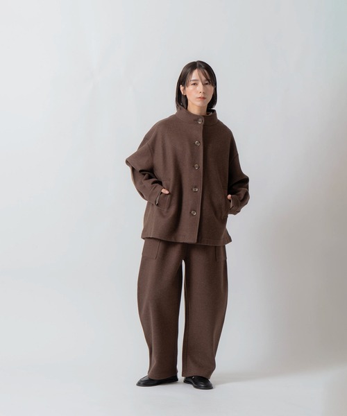 Kelen(ケレン)の「「KELEN / ケレン」モックネックAラインミドルジャケット(その他アウター・レディース・ブラック/ライトグレー/ブラウン・S/M)」の18枚目の写真