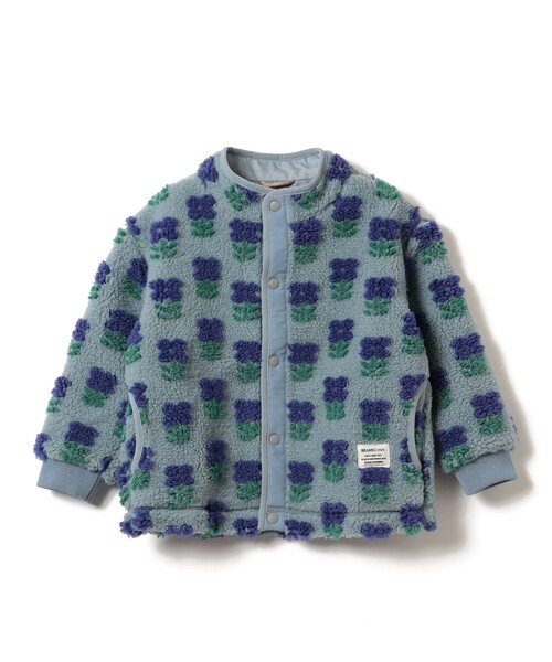 BEAMS mini(ビームスミニ)の「ジャカード ボア ブルゾン 2026FW(90~140cm)人気 プチプラ 花柄 ハート柄 冬アウター 通園 通学(ブルゾン・キッズ・サックスブルー/ネイビー/ホワイト系その他5・90/100/110/120/130/140)」の17枚目の写真