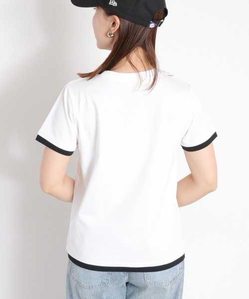 cepo(セポ)の「〈接触冷感 ICE TEE〉配色コンパクトTee(Tシャツ/カットソー・レディース・オフホワイト/ブラウン/ブラック・M)」の18枚目の写真