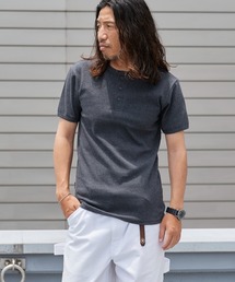 AVIREX | AVIREX/アビレックス DAILY S/S RIB HENLY NECK TEE デイリー 半袖 リブ ヘンリーネック Tシャツ 抗菌防臭 スリムフィット 肉厚 メンズ レディース 2026年 夏 夏服(Tシャツ/カットソー)