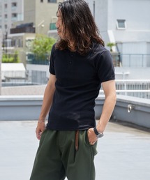 AVIREX | AVIREX/アビレックス DAILY S/S RIB HENLY NECK TEE デイリー 半袖 リブ ヘンリーネック Tシャツ 抗菌防臭 スリムフィット 肉厚 メンズ レディース 2026年 夏 夏服(Tシャツ/カットソー)