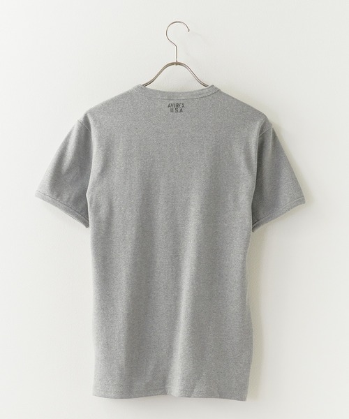 AVIREX(アヴィレックス)の「AVIREX/アビレックス DAILY S/S RIB HENLY NECK TEE デイリー 半袖 リブ ヘンリーネック Tシャツ 抗菌防臭 スリムフィット 肉厚 メンズ レディース 2026年 夏 夏服(Tシャツ/カットソー・メンズ・ブラック/ホワイト/グレー/オリーブ/チャコール/ブルー・S/M/L)」の22枚目の写真