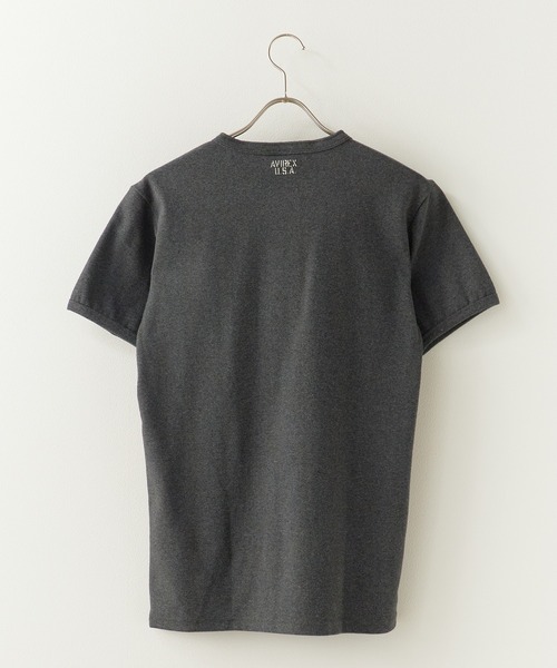 AVIREX(アヴィレックス)の「AVIREX/アビレックス DAILY S/S RIB HENLY NECK TEE デイリー 半袖 リブ ヘンリーネック Tシャツ 抗菌防臭 スリムフィット 肉厚 メンズ レディース 2026年 夏 夏服(Tシャツ/カットソー・メンズ・ブラック/ホワイト/グレー/オリーブ/チャコール/ブルー・S/M/L)」の21枚目の写真
