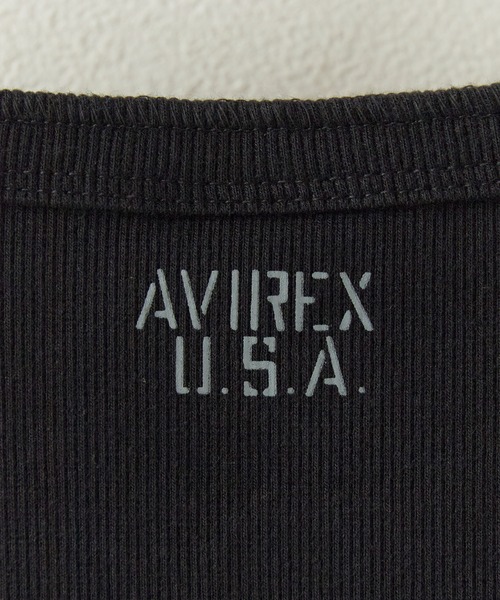 AVIREX(アヴィレックス)の「AVIREX/アビレックス DAILY S/S RIB HENLY NECK TEE デイリー 半袖 リブ ヘンリーネック Tシャツ 抗菌防臭 スリムフィット 肉厚 メンズ レディース 2026年 夏 夏服(Tシャツ/カットソー・メンズ・ブラック/ホワイト/グレー/オリーブ/チャコール/ブルー・S/M/L)」の12枚目の写真