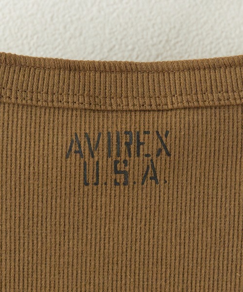 AVIREX(アヴィレックス)の「AVIREX/アビレックス DAILY S/S RIB HENLY NECK TEE デイリー 半袖 リブ ヘンリーネック Tシャツ 抗菌防臭 スリムフィット 肉厚 メンズ レディース 2026年 夏 夏服(Tシャツ/カットソー・メンズ・ブラック/ホワイト/グレー/オリーブ/チャコール/ブルー・S/M/L)」の9枚目の写真