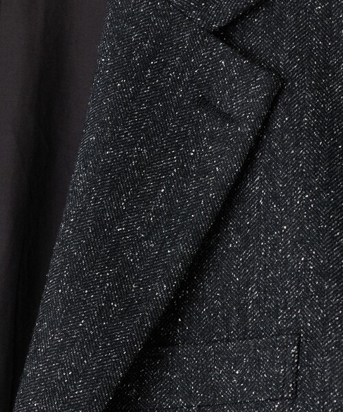 MEN'S BIGI(メンズビギ)の「【BASED ON MEN'S BIGI HERITAGE】シルクネップヘリンボーン リラックスジャケット(テーラードジャケット・メンズ・ブラック・02/03/04/01)」の21枚目の写真