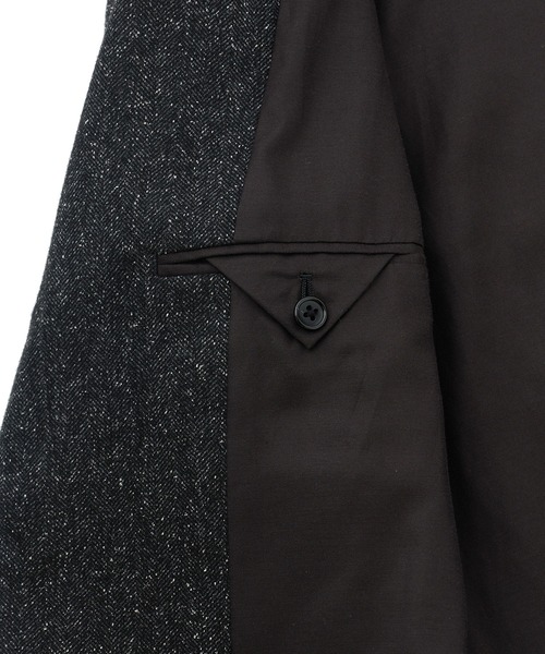MEN'S BIGI(メンズビギ)の「【BASED ON MEN'S BIGI HERITAGE】シルクネップヘリンボーン リラックスジャケット(テーラードジャケット・メンズ・ブラック・02/03/04/01)」の17枚目の写真