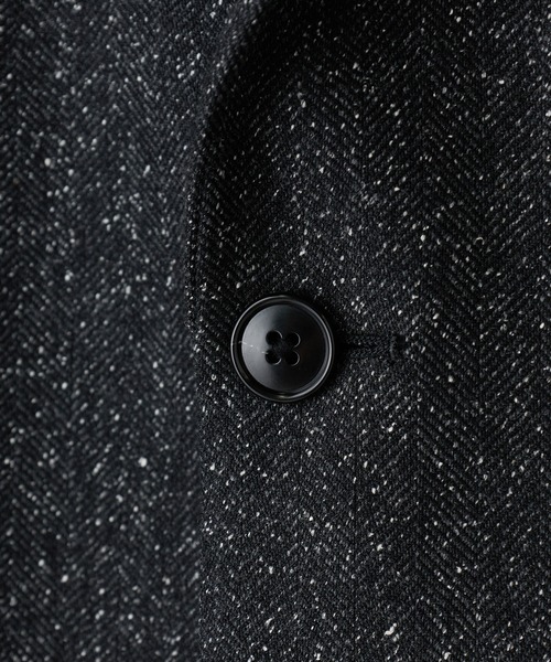 MEN'S BIGI(メンズビギ)の「【BASED ON MEN'S BIGI HERITAGE】シルクネップヘリンボーン リラックスジャケット(テーラードジャケット・メンズ・ブラック・02/03/04/01)」の11枚目の写真