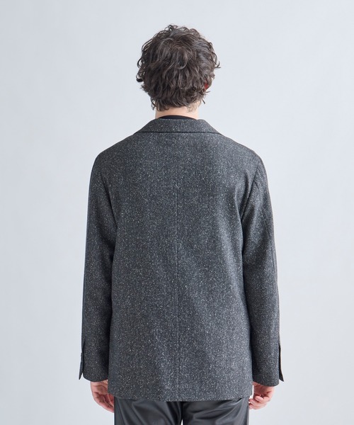 MEN'S BIGI(メンズビギ)の「【BASED ON MEN'S BIGI HERITAGE】シルクネップヘリンボーン リラックスジャケット(テーラードジャケット・メンズ・ブラック・02/03/04/01)」の6枚目の写真