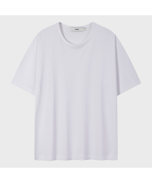 LEIRE（ルアール）の「ソフトUネックインナーティーシャツ (5色)（Tシャツ/カットソー・メンズ・ブラック/チャコール/オリーブ/ホワイト/グレー・MEDIUM/LARGE/X-LARGE）」の2枚目の写真