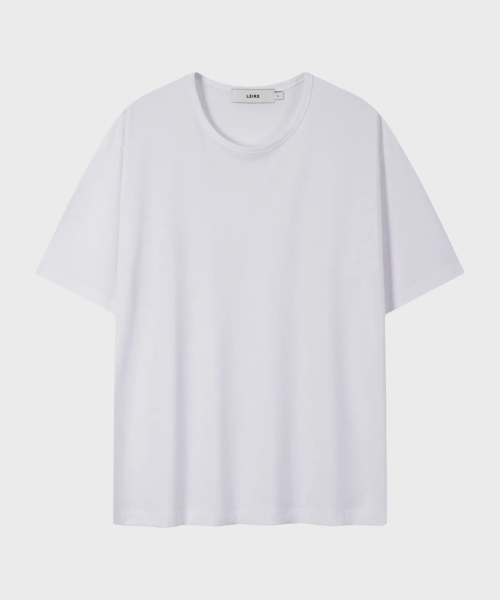 LEIRE（ルアール）の「ソフトUネックインナーティーシャツ (5色)（Tシャツ/カットソー・メンズ・ブラック/チャコール/オリーブ/ホワイト/グレー・MEDIUM/LARGE/X-LARGE）」の8枚目の写真