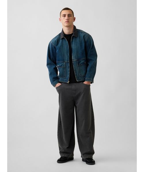 GAP（ギャップ）の「フレンチテリー イージーウエスト バギー デニムスウェットパンツ（スウェットパンツ・メンズ・ブラウン/ブラック/ベージュ・XS/XL/L/M/S）」の4枚目の写真
