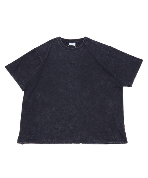 CONVERSE TOKYO(コンバーストウキョウ)の「★PATCHWORK CHEMICAL WASH TEE(Tシャツ/カットソー・レディース・ピンク/ブラック・MEDIUM)」の1枚目の写真