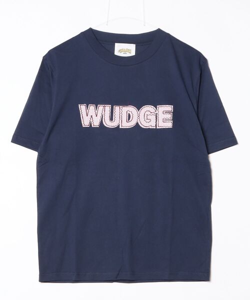 WudgeBoy（ワッジボーイ）の「WB hand stitch tee（Tシャツ/カットソー・メンズ・ネイビー/ブラウン系・LARGE/MEDIUM）」の2枚目の写真