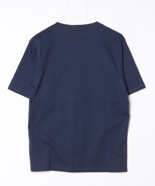 WudgeBoy（ワッジボーイ）の「WB hand stitch tee（Tシャツ/カットソー・メンズ・ネイビー/ブラウン系・LARGE/MEDIUM）」の3枚目の写真