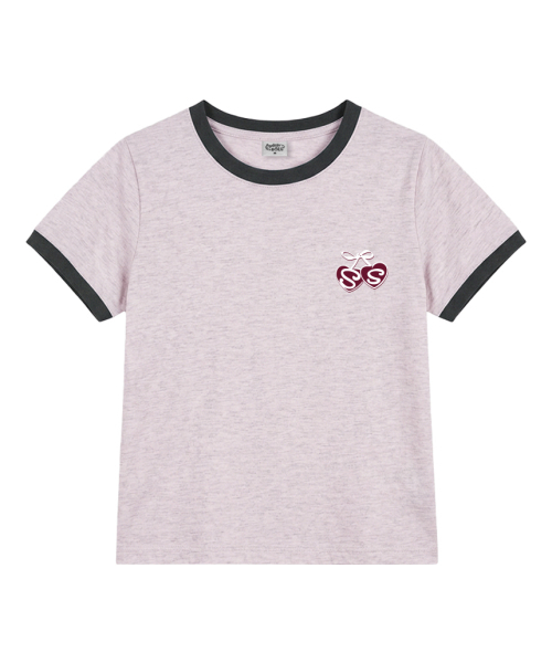 PAGESIISII(ページシシ)の「チェリーシシプリントリング半袖Tシャツメランジブルー(Tシャツ/カットソー・レディース・その他・MEDIUM)」の3枚目の写真