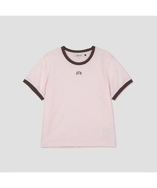 ATELIER NAIN(アトリエナイン)の「CONTRAST LINGER GRAPHIC T (T-7255)(Tシャツ/カットソー・レディース・ホワイト/ライトブルー/ヘザーグレー/ライトピンク・SMALL/MEDIUM)」の1枚目の写真