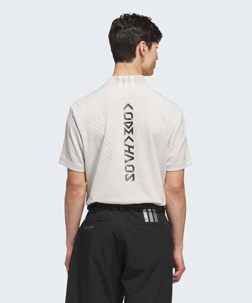 adidas(アディダス)の「メンズ コッドモック半袖ポロシャツ【adidas Golf/アディダスゴルフ】(ポロシャツ・メンズ・クリーム・SMALL/MEDIUM/LARGE/X-LARGE/XX-LARGE/3XL)」の2枚目の写真