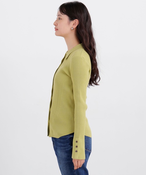 N.(N. Natural Beauty Basic)(エヌエヌナチュラルビューティーベーシック)の「ポロカラーリブニット(ニット/セーター・レディース・オフホワイト/ブルー/グリーン/チャコールグレー・フリ-)」の17枚目の写真