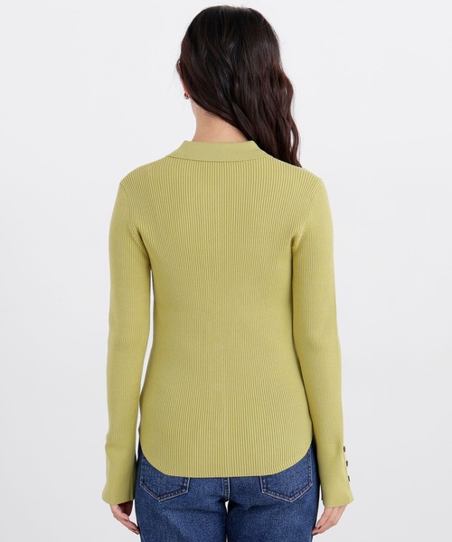 N.(N. Natural Beauty Basic)(エヌエヌナチュラルビューティーベーシック)の「ポロカラーリブニット(ニット/セーター・レディース・オフホワイト/ブルー/グリーン/チャコールグレー・フリ-)」の18枚目の写真