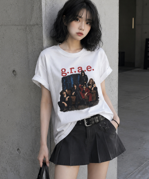 GRAVER ORDINARY（グレイバーオーディナリー）の「[ODNR UNISEX]5ガイズ半袖Tシャツ_ホワイト（Tシャツ/カットソー・レディース・ホワイト・SMALL/LARGE/MEDIUM）」の2枚目の写真