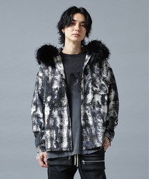 DANKE SCHON | DankeSchon/ダンケシェーン/RHINESTONE FUR HOOD SHIRTS(シャツ/ブラウス)