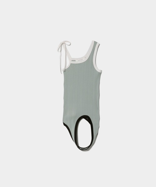 beautiful people(ビューティフルピープル)の「double-end suvin compact rib tank top(タンクトップ・レディース・ミント/アイボリー・36/38)」の1枚目の写真