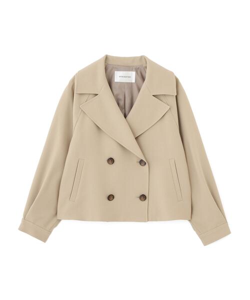 NATURAL BEAUTY BASIC(ナチュラルビューティーベーシック)の「<ちょうど、いい服>「おはよう」から「おつかれさま」まで。 毎日ハーフトレンチ(トレンチコート・レディース・ネイビー/ブラウン/ベージュ・SMALL/MEDIUM/LARGE)」の4枚目の写真