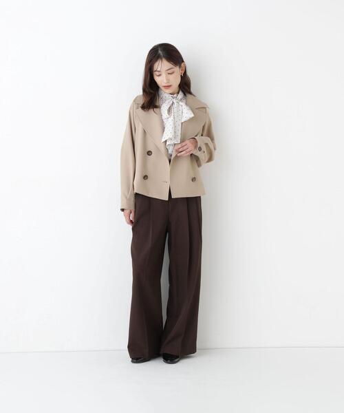 NATURAL BEAUTY BASIC(ナチュラルビューティーベーシック)の「<ちょうど、いい服>「おはよう」から「おつかれさま」まで。 毎日ハーフトレンチ(トレンチコート・レディース・ネイビー/ブラウン/ベージュ・SMALL/MEDIUM/LARGE)」の13枚目の写真