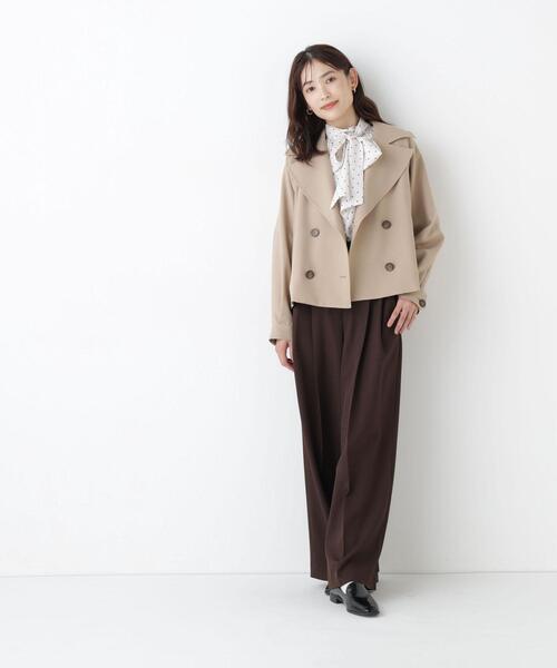 NATURAL BEAUTY BASIC(ナチュラルビューティーベーシック)の「<ちょうど、いい服>「おはよう」から「おつかれさま」まで。 毎日ハーフトレンチ(トレンチコート・レディース・ネイビー/ブラウン/ベージュ・SMALL/MEDIUM/LARGE)」の15枚目の写真