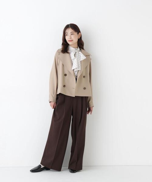 NATURAL BEAUTY BASIC(ナチュラルビューティーベーシック)の「<ちょうど、いい服>「おはよう」から「おつかれさま」まで。 毎日ハーフトレンチ(トレンチコート・レディース・ネイビー/ブラウン/ベージュ・SMALL/MEDIUM/LARGE)」の20枚目の写真
