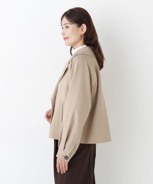 NATURAL BEAUTY BASIC(ナチュラルビューティーベーシック)の「<ちょうど、いい服>「おはよう」から「おつかれさま」まで。 毎日ハーフトレンチ(トレンチコート・レディース・ネイビー/ブラウン/ベージュ・SMALL/MEDIUM/LARGE)」の21枚目の写真