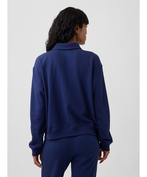 GAP(ギャップ)の「リラックスフィット クロップド ポロ スウェットシャツ(スウェット・レディース・ブルー/ホワイト・XXS/XL/L/M/S/XS)」の5枚目の写真