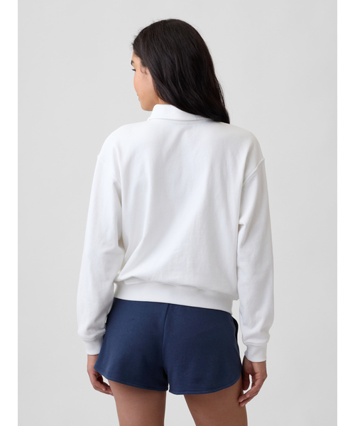 GAP(ギャップ)の「リラックスフィット クロップド ポロ スウェットシャツ(スウェット・レディース・ブルー/ホワイト・XXS/XL/L/M/S/XS)」の6枚目の写真